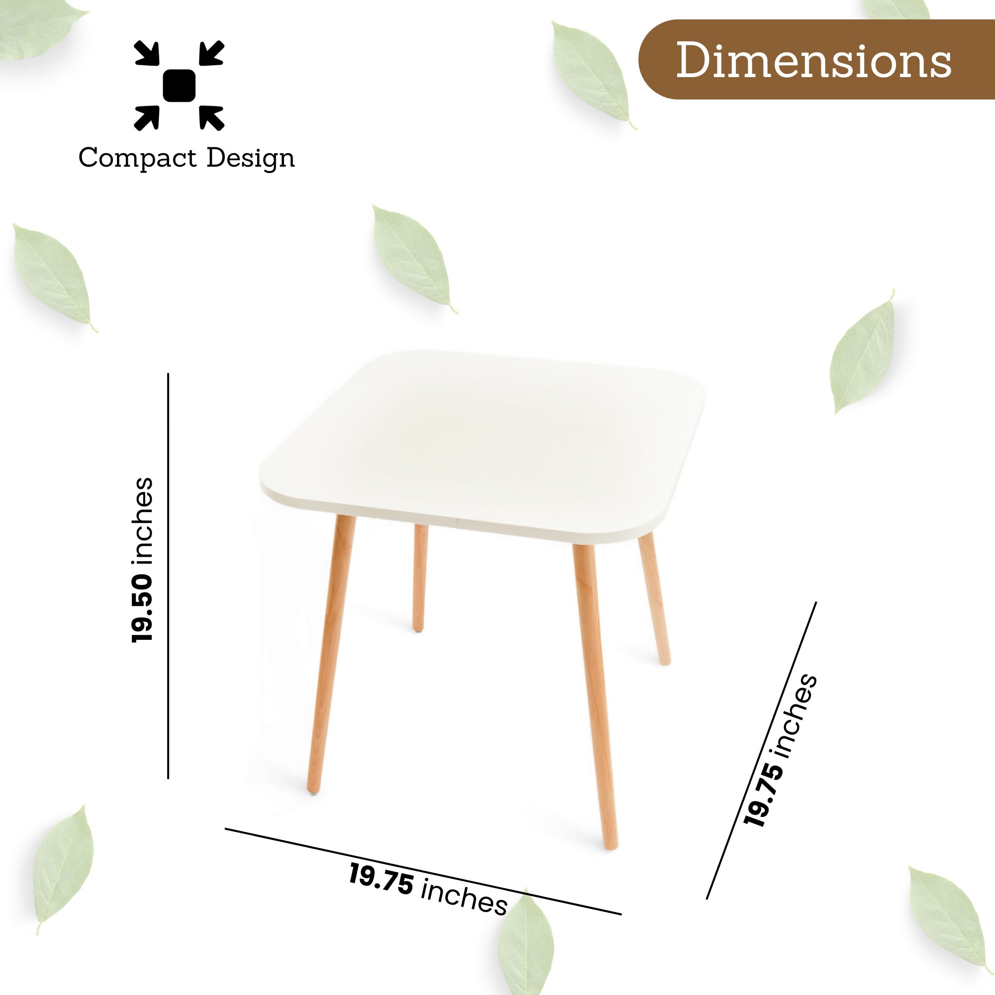 Square Side Table Industrial End Table for Coffee - Decomil