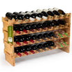36 Bottle Wine Rack, Bamboo Wine Storage Rack