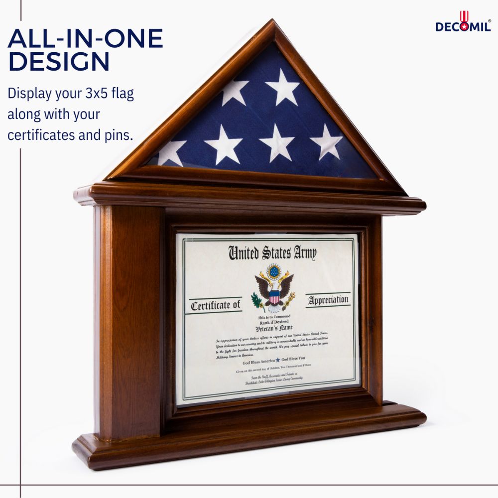 3x5 Flag Case and Certificate Holder Display Case -4