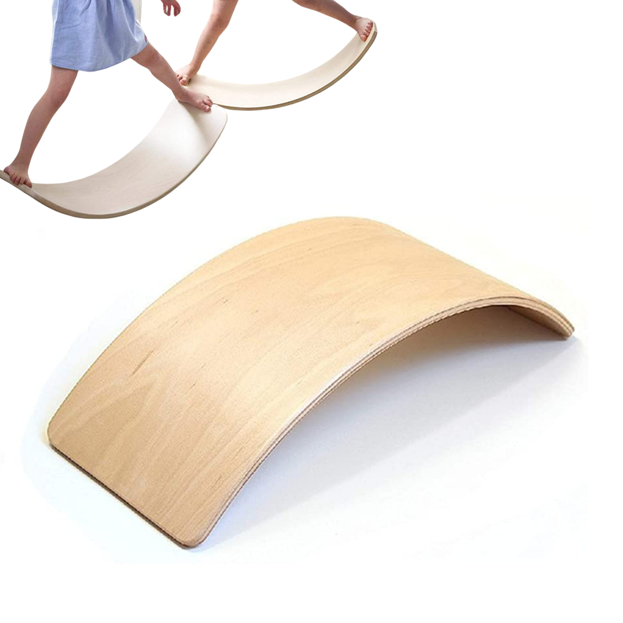 Bamboo Wobble Board, Wobble Balance Board - Decomil