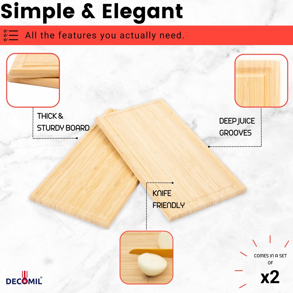 Cutting Board Set, Chopping Board with juice groove 3