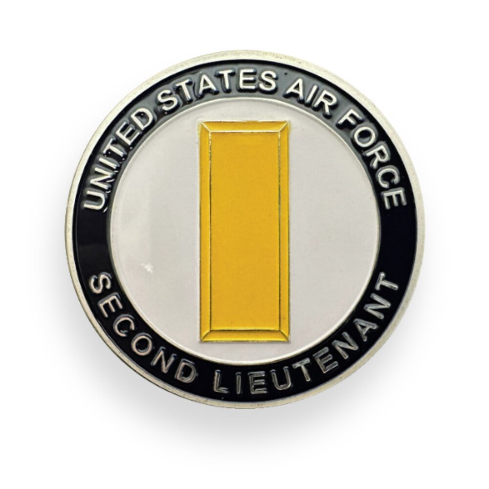 Military Challenge Coins, Enlisted and Officer Ranks, AIR FORCE, Second Lieutenant