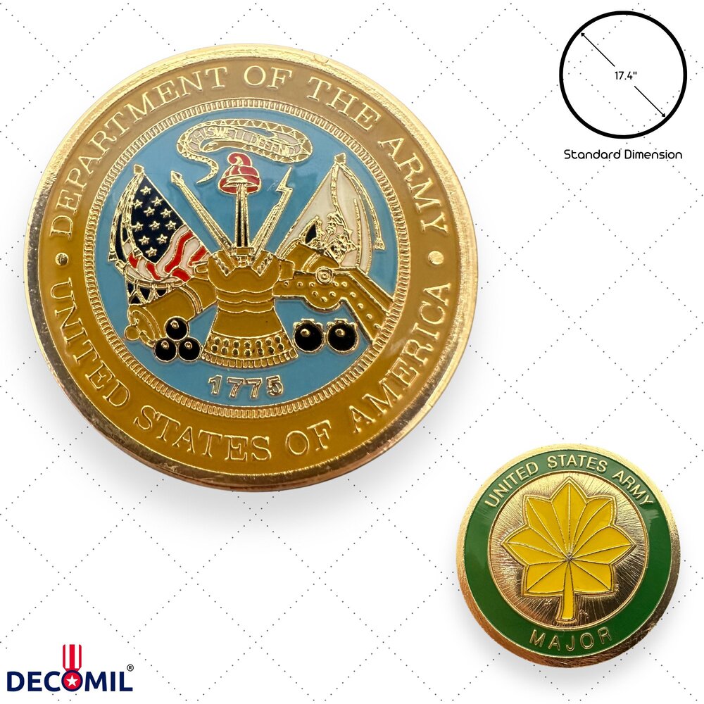 Military Challenge Coins, Enlisted and Officer Ranks, Major