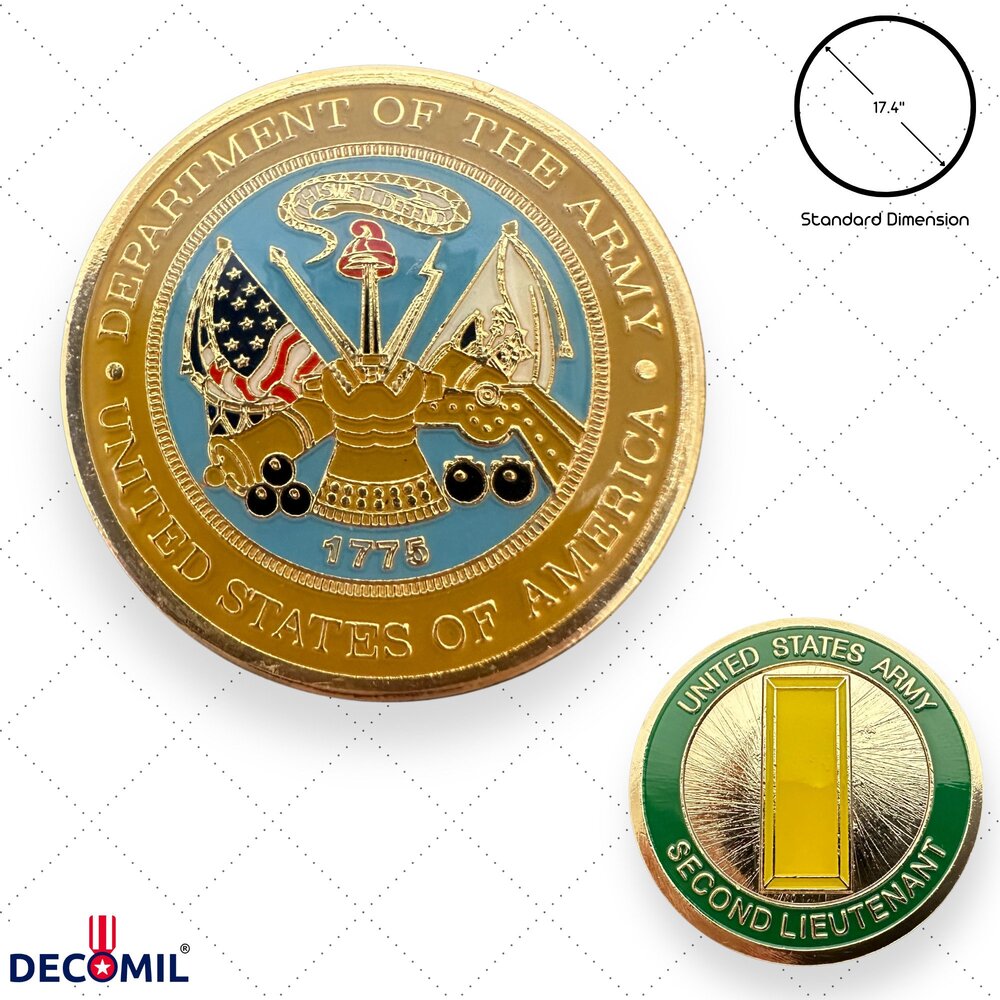Military Challenge Coins, Enlisted and Officer Ranks, Second Lieutenand