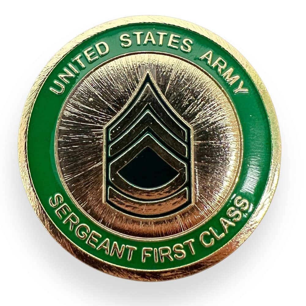 Sergeant First Class Military Challenge Coins  with white background