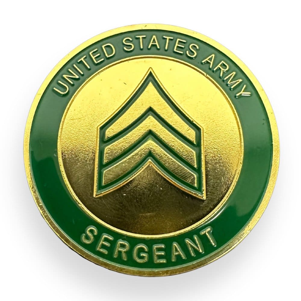 Sergeant Military Challenge Coins with white background