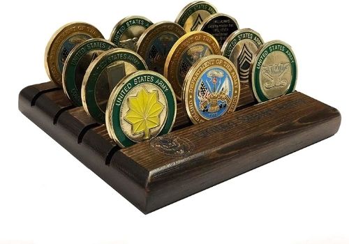 Military Challenge Coin Holder (4 Rows, Small) Army 2