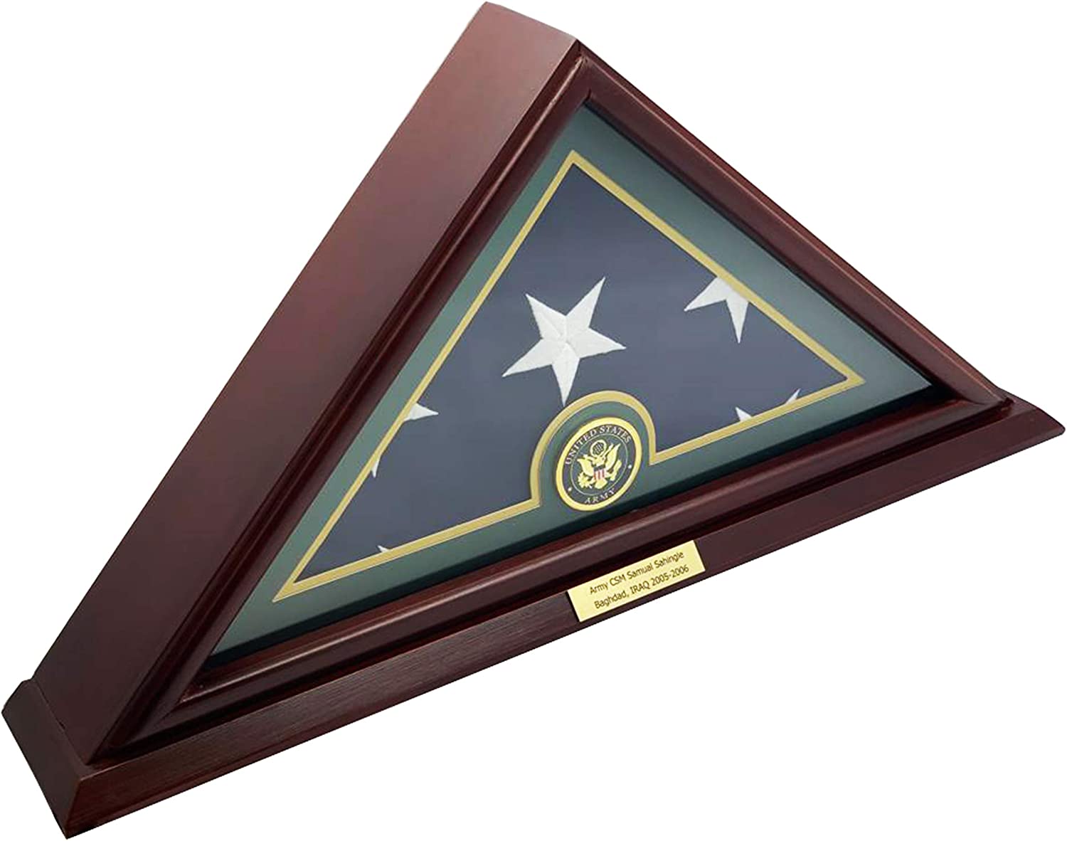 5x9 Army Flag Display Case, Custom Army Flag Box