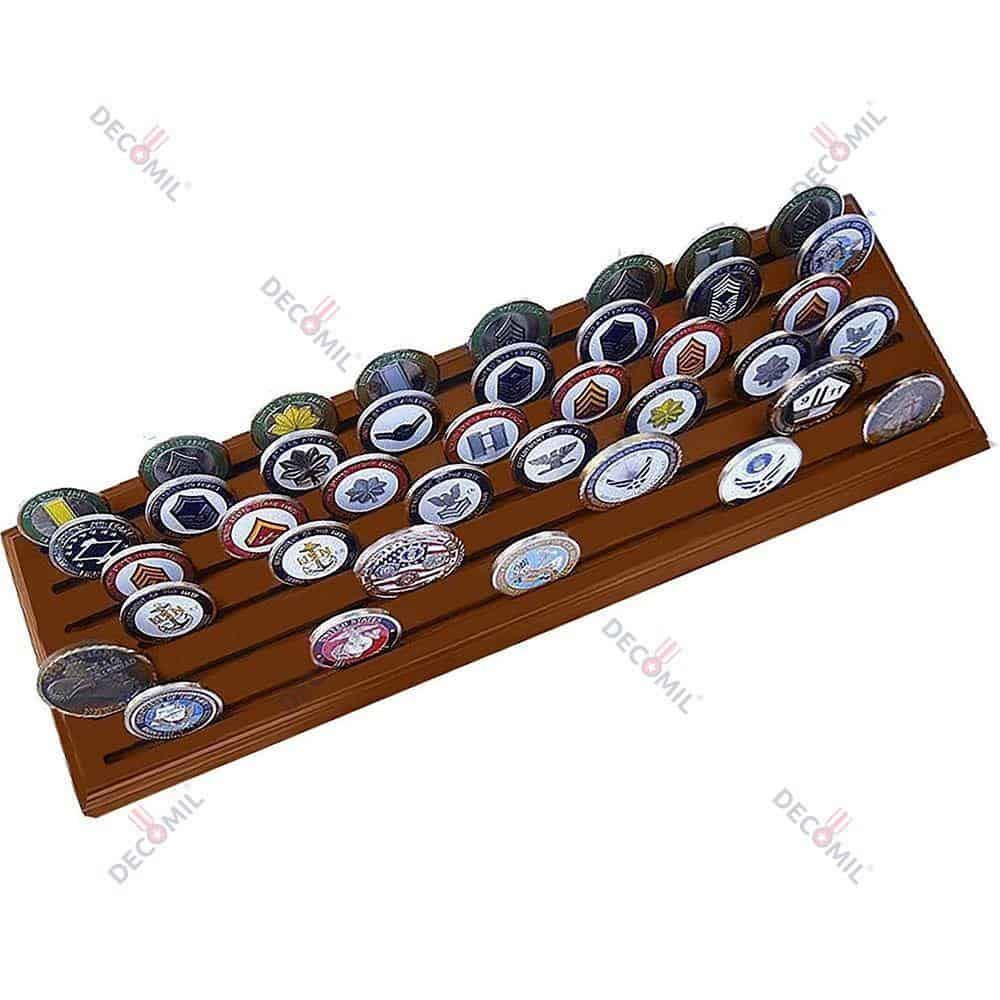 6 Rows Challenge Coin Holder Display - Large - DECOMIL