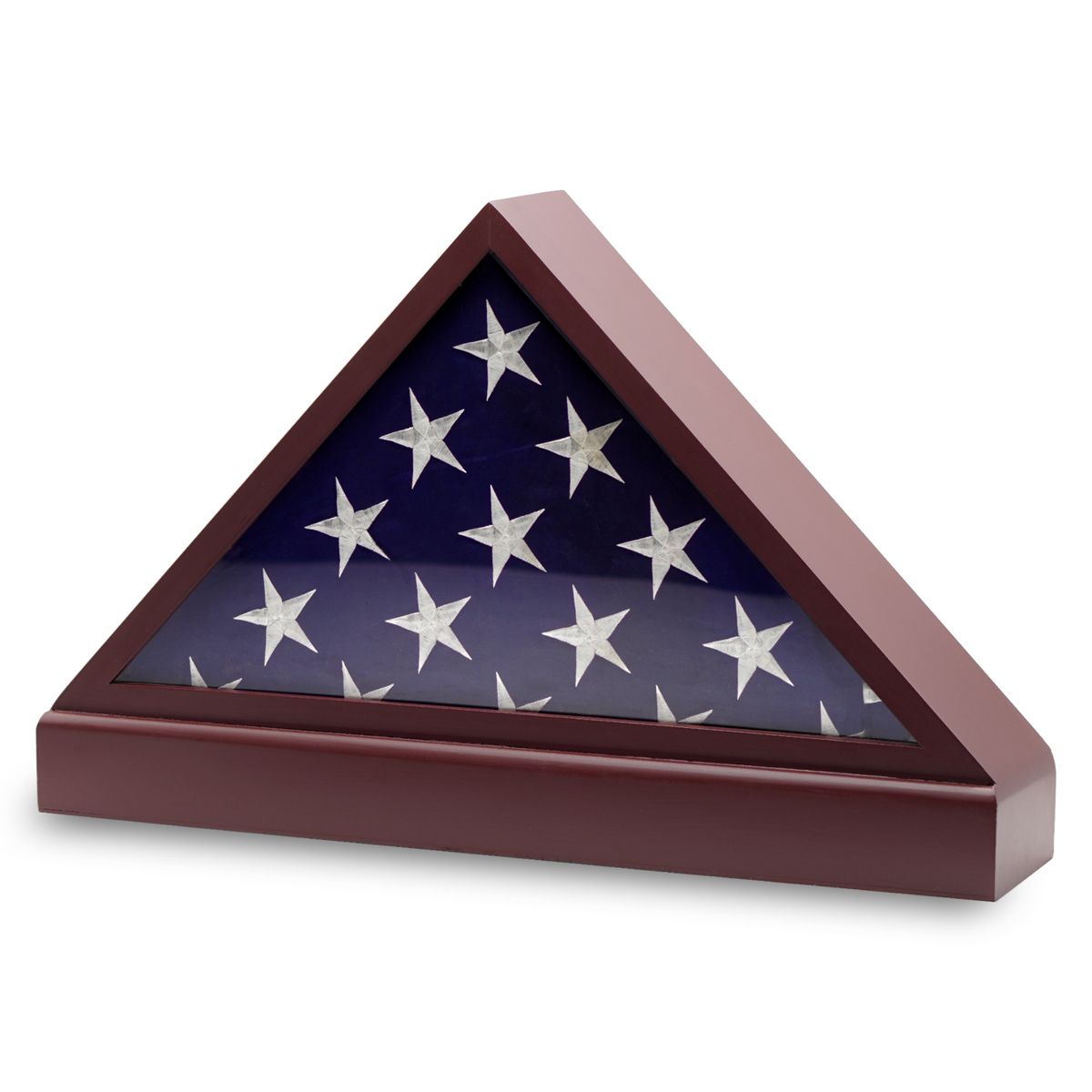 Burial Flag Display Case, 5x9 Flag Display Stand , Flag Case for Funeral Flag
