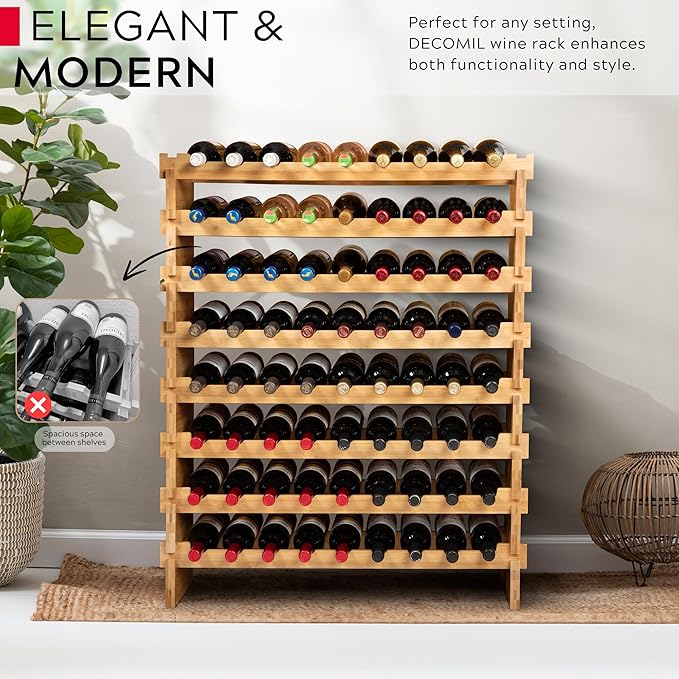 Why Every Wine Lover Needs the Decomil Bamboo Wine Rack