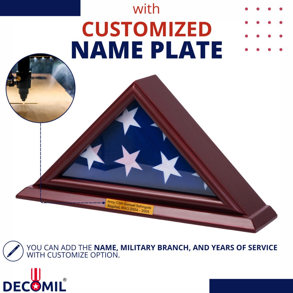 3x5 Flag Display Case with Customize Plate 5