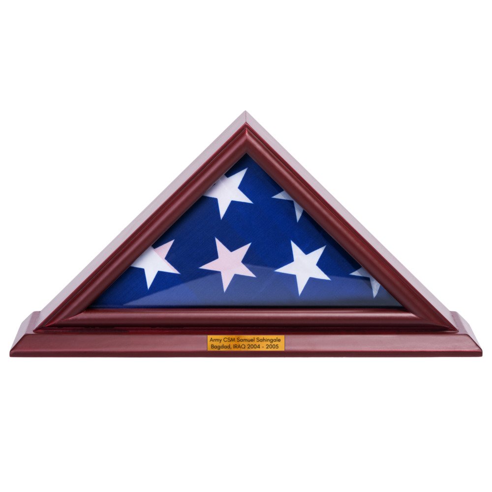 3x5 Flag Display Case with Customize Plate