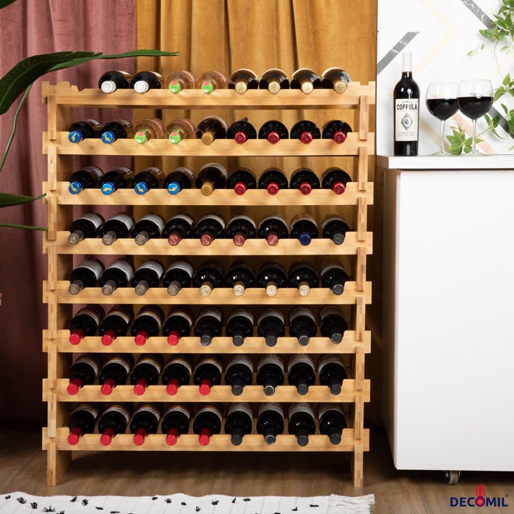 72 Bottle Wine Rack, Bamboo Wine Rack, wooden wine rack 2