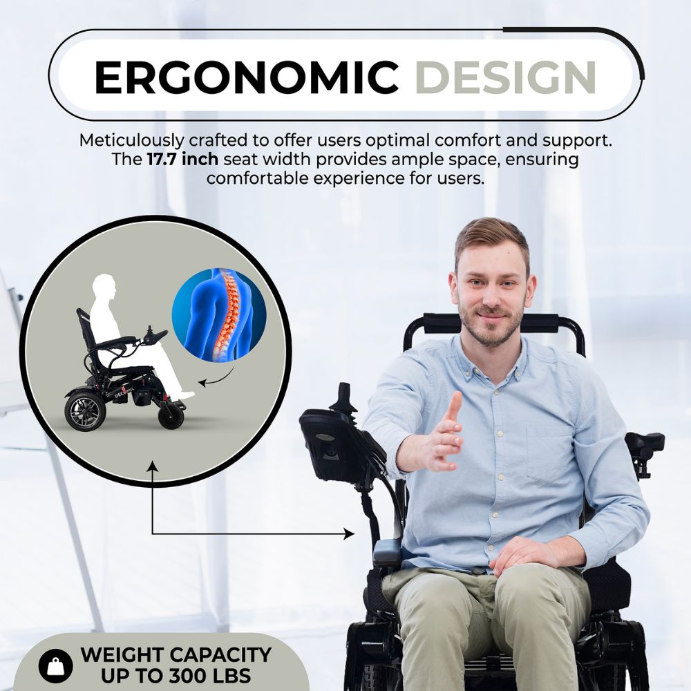 Electric Power Wheelchair, Motorized Intelligent Wheelchair for Adults 16