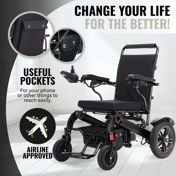 Electric Power Wheelchair, Motorized Intelligent Wheelchair for Adults