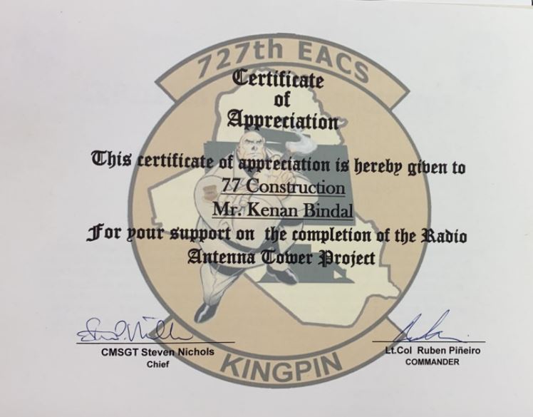 Decomil Certificate 2