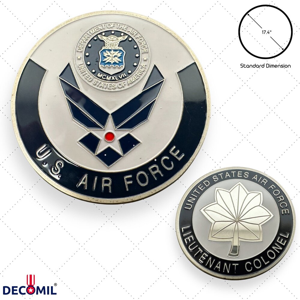 Military Challenge Coins, AIR FORCE, Lieutenant Colonel