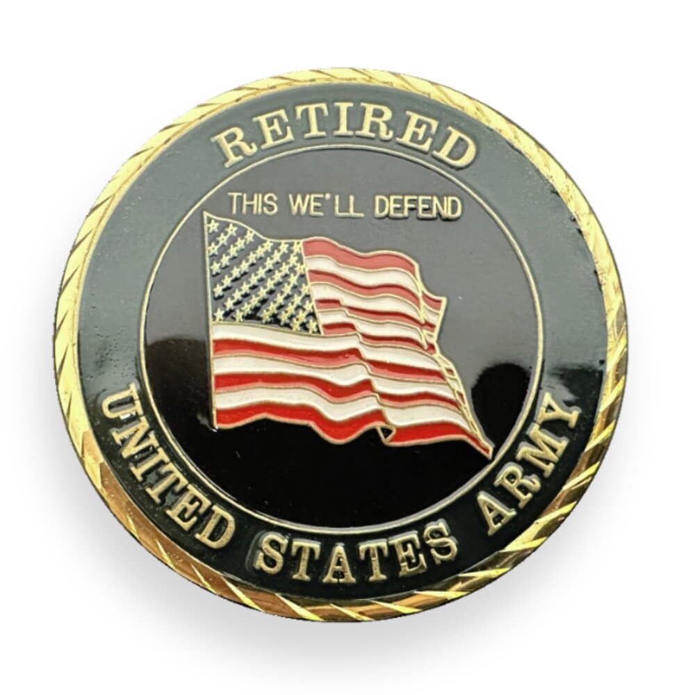 Military Challenge Coins, ARMY Retired