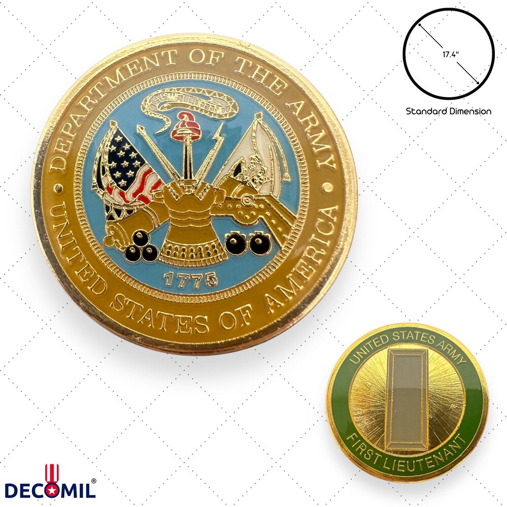 Military Challenge Coins, Enlisted and Officer Ranks, First Lieutenant