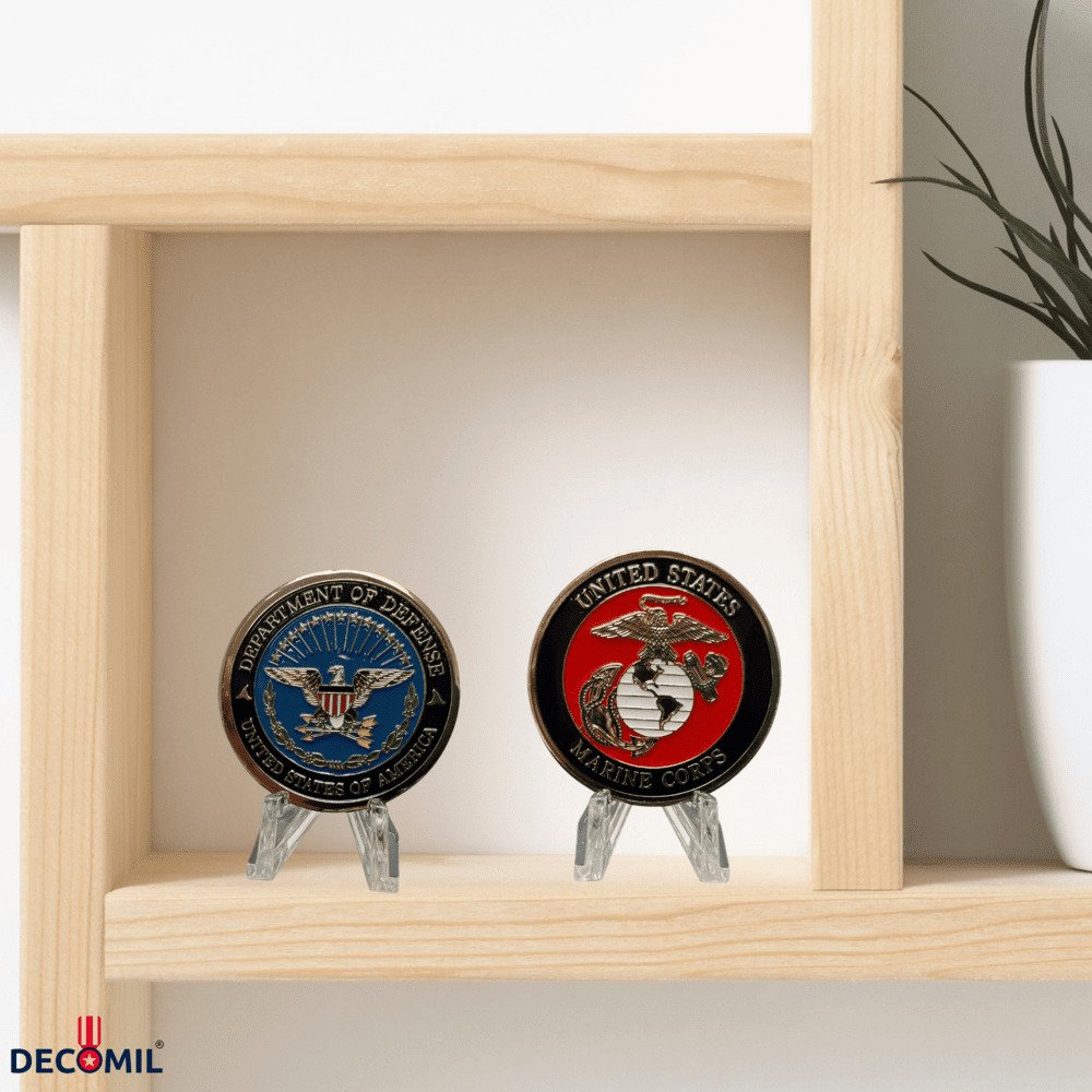 Military Challenge Coins, Enlisted and Officer Ranks, Marine Corps