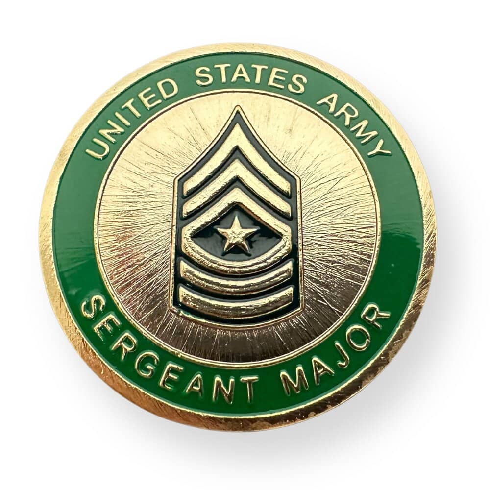Military Challenge Coins, Enlisted and Officer Ranks, Sergeant Major 