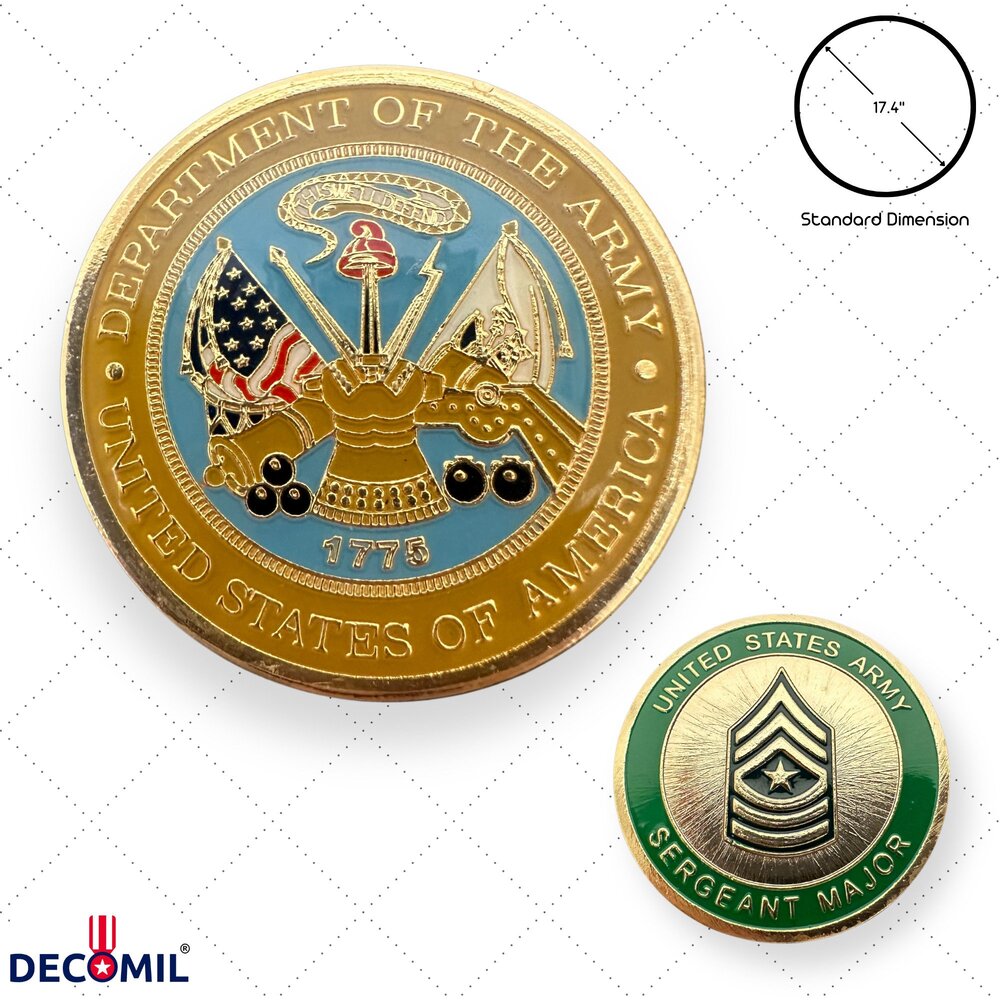 Military Challenge Coins, Enlisted and Officer Ranks, Sergeant Major