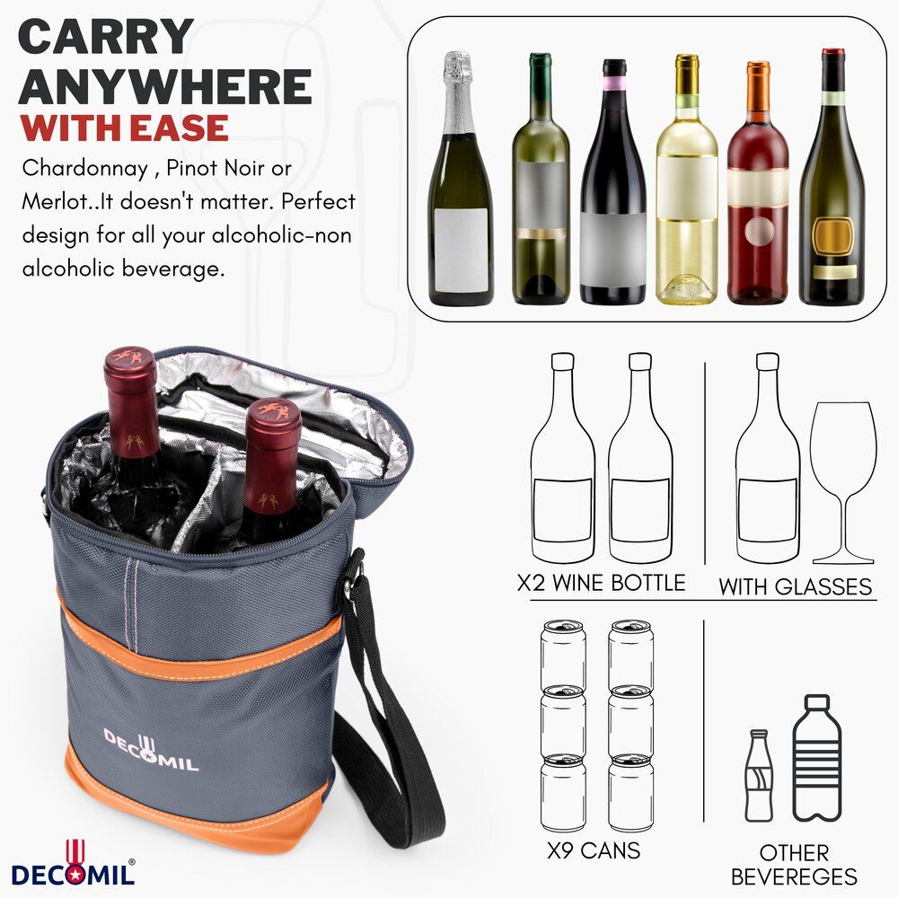 wine tote bag, wine purse, wine carrier 3