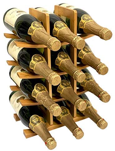 Bamboo Wine Rack (12 Bottle), Wine Storage Racks - Decomil 1
