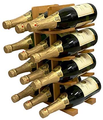 Bamboo Wine Rack (12 Bottle), Wine Storage Racks - Decomil 2