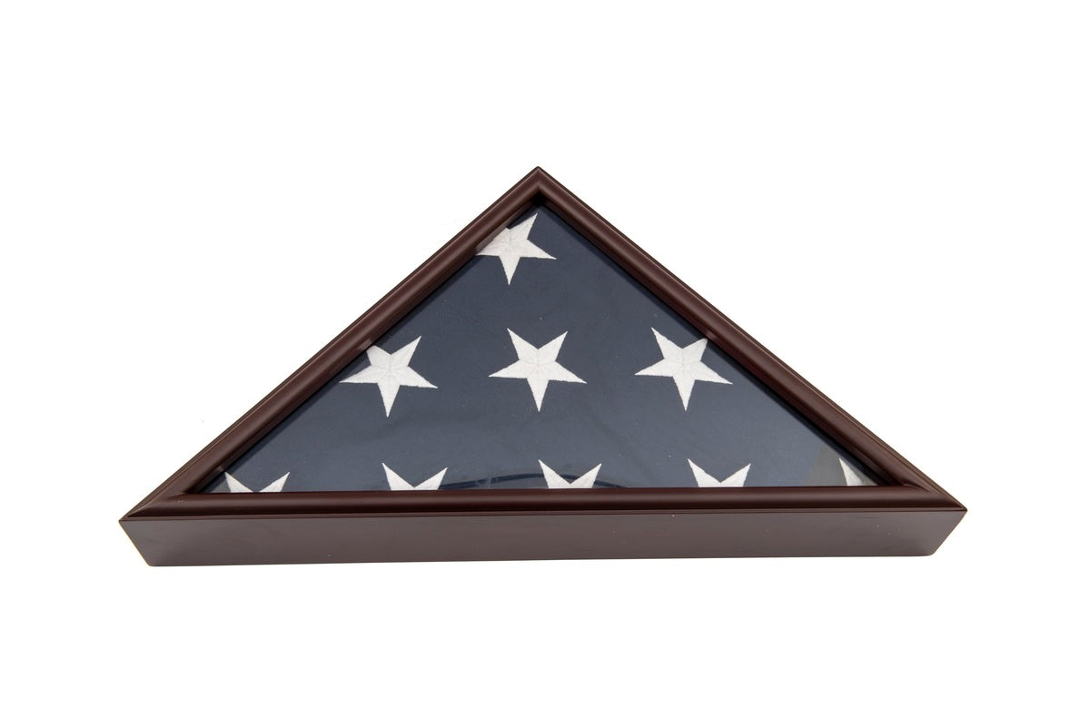5x9 Flag Display Case Front and Bottom Side with Stars 