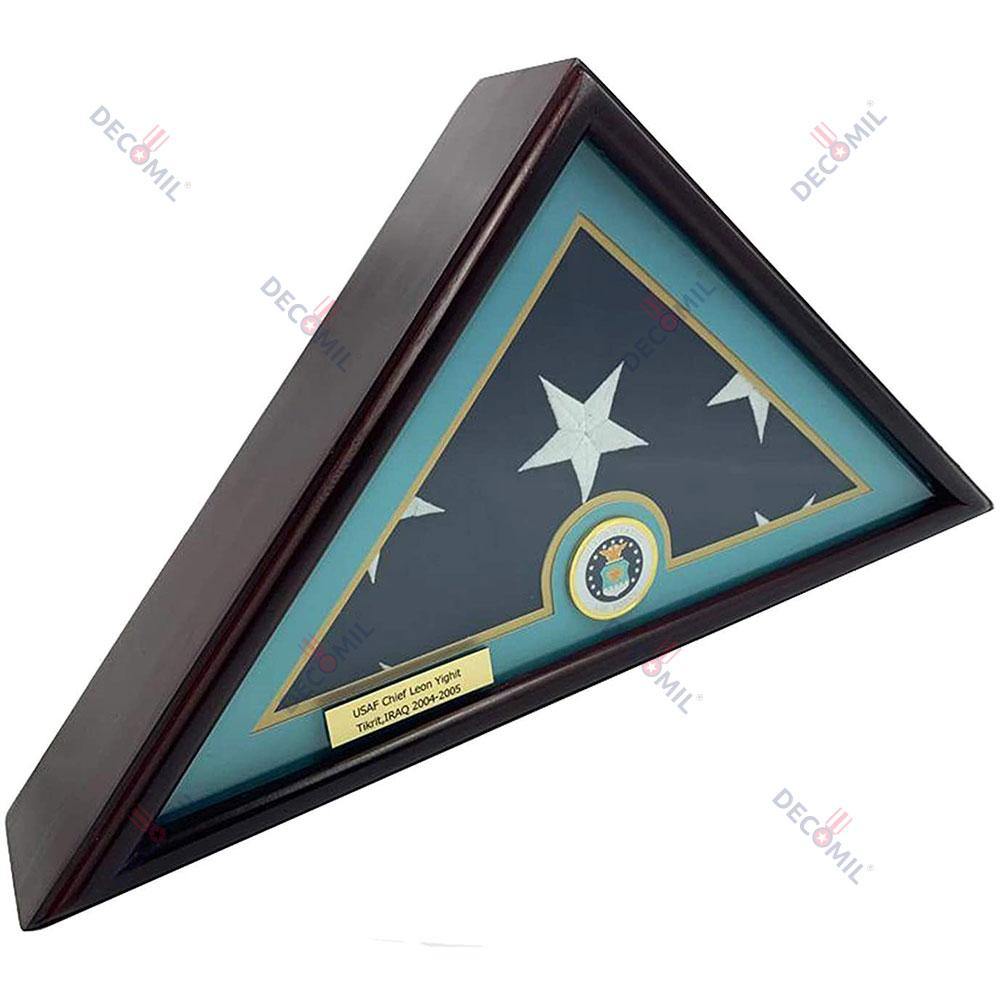 Burial Flag Display Case (5x9), Air Force, Small Base - Decomil