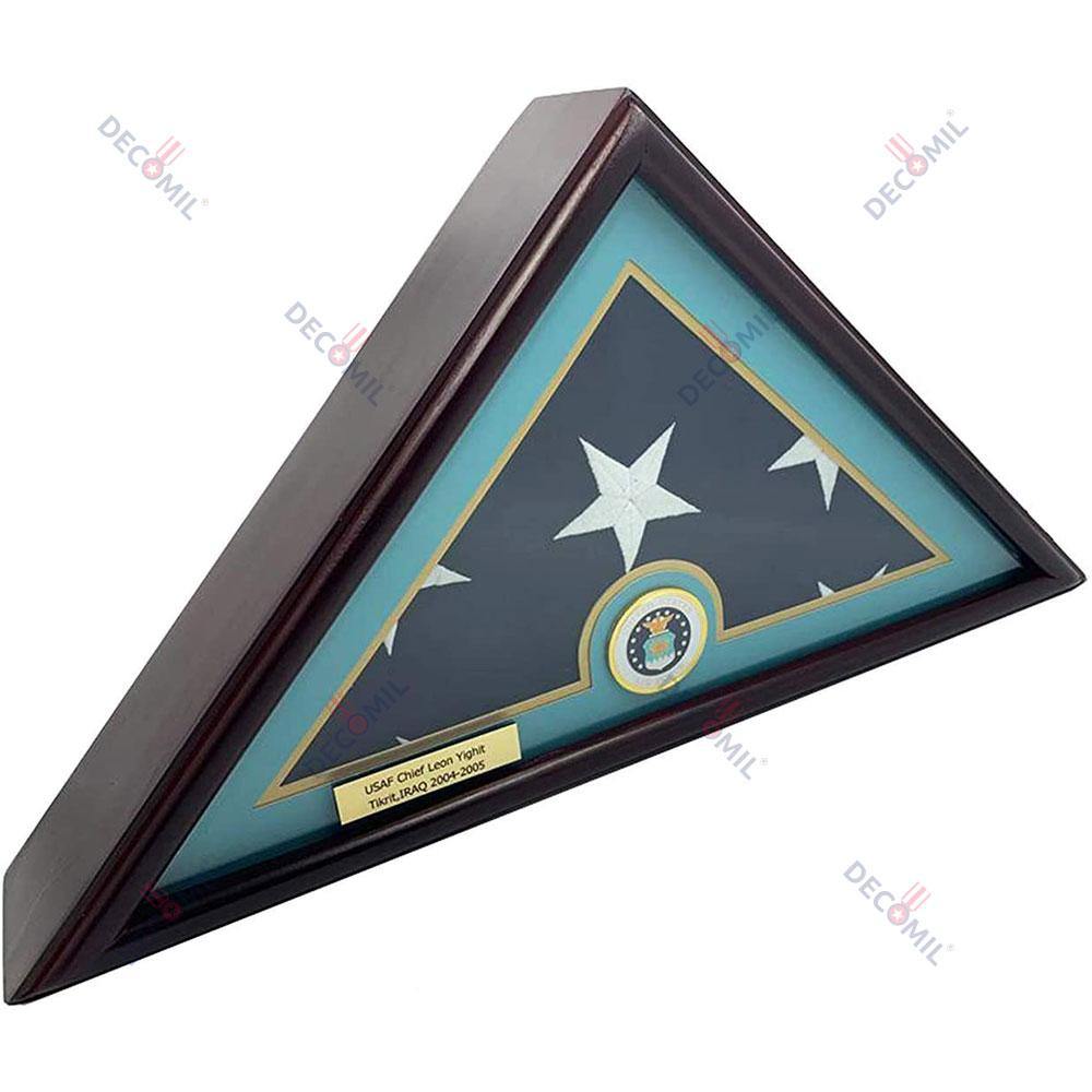 Burial Flag Display Case (5x9), Air Force, Small Base - Decomil Store