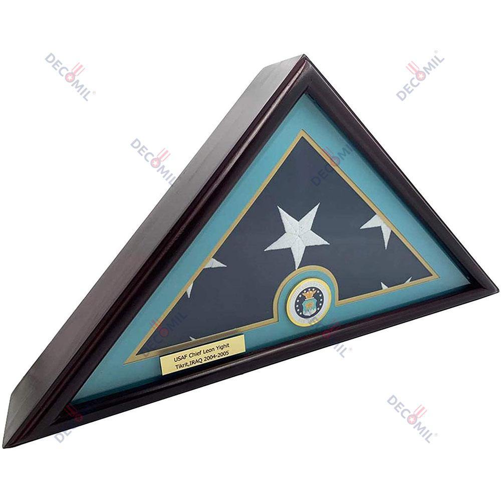 Burial Flag Display Case (5x9), Air Force, Small Base