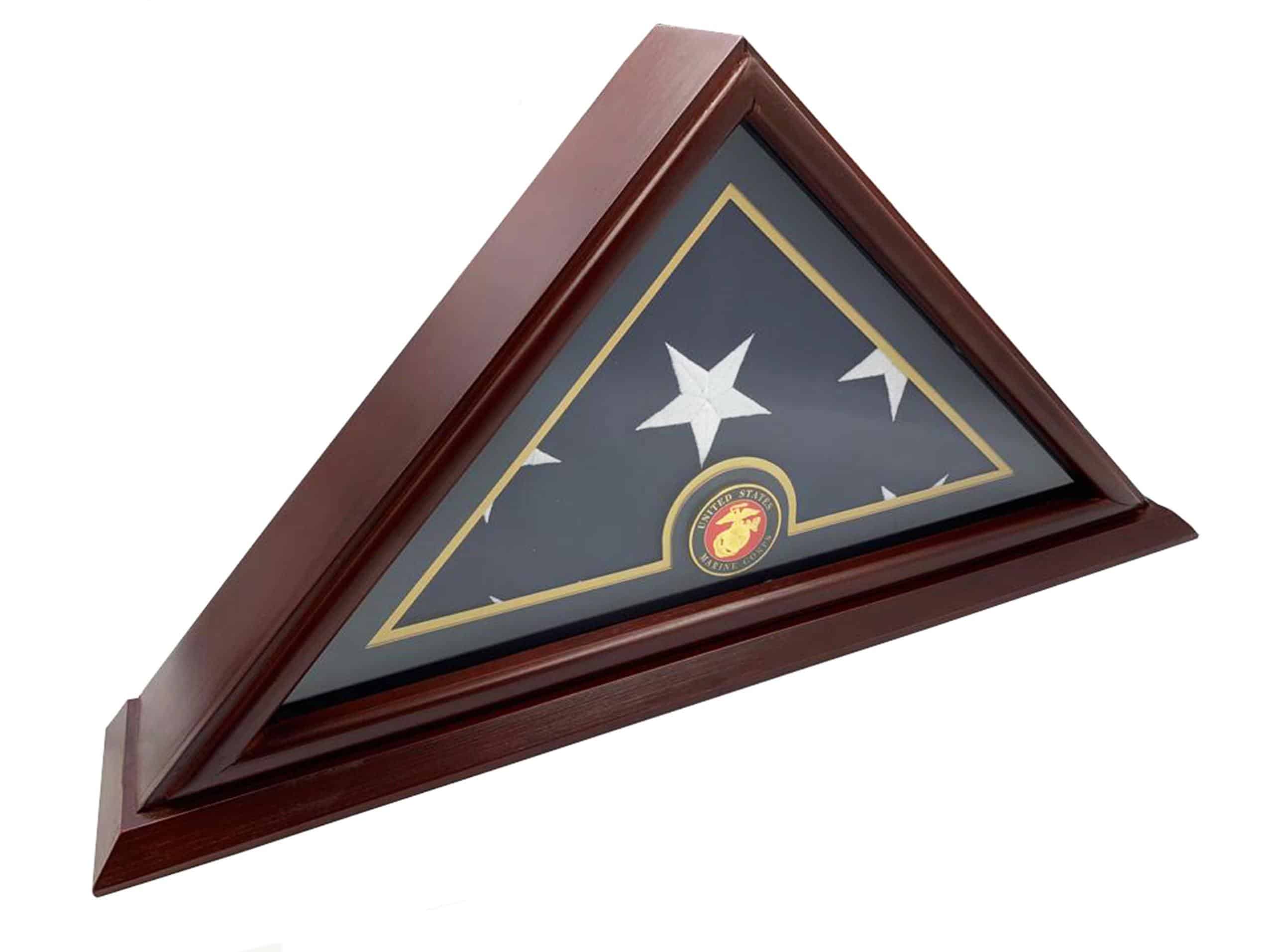 Burial Flag Display Box (5x9), Marine, Small Base 5