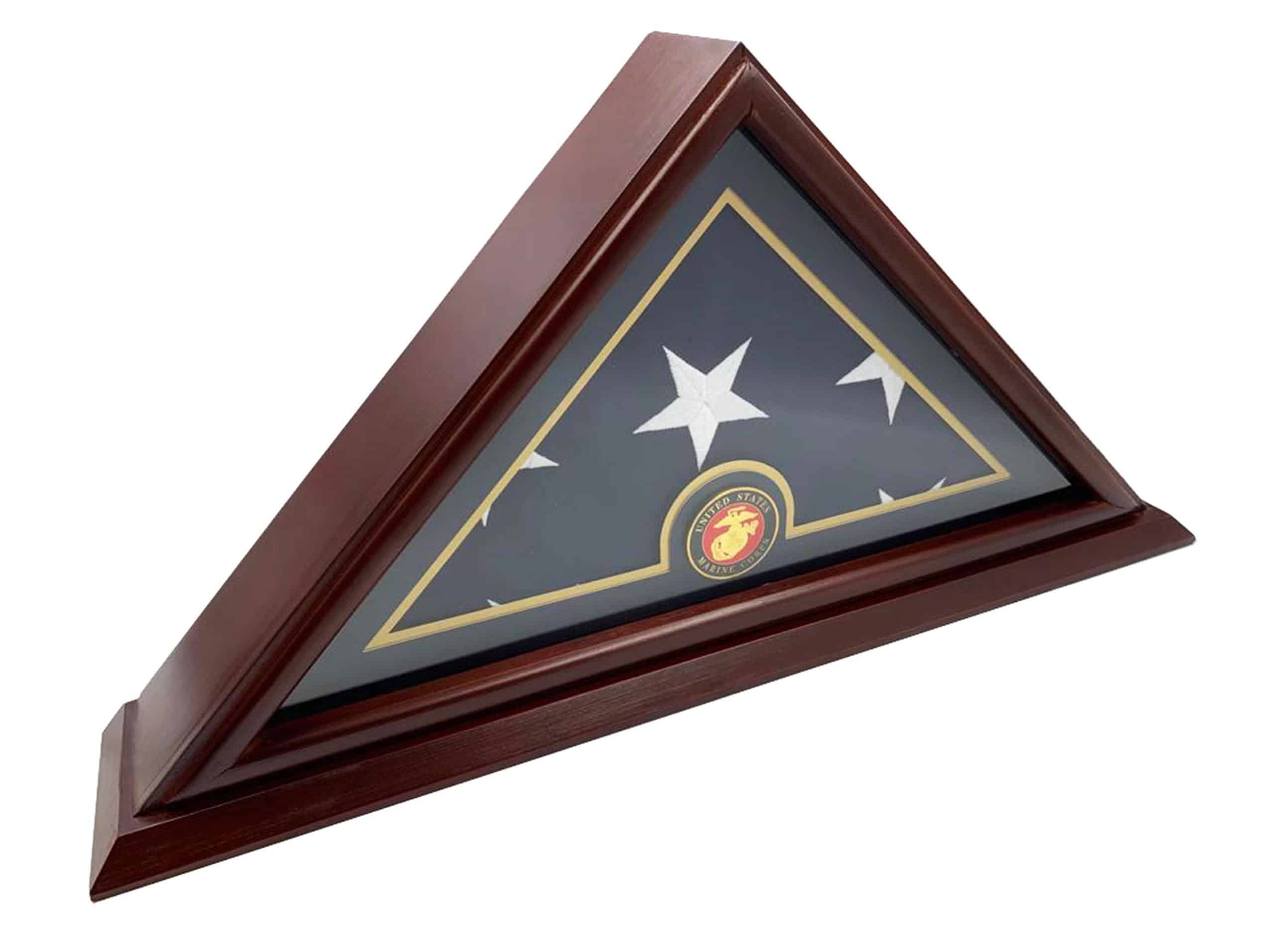 Burial Flag Display Box (5x9), Marine, Small Base 3