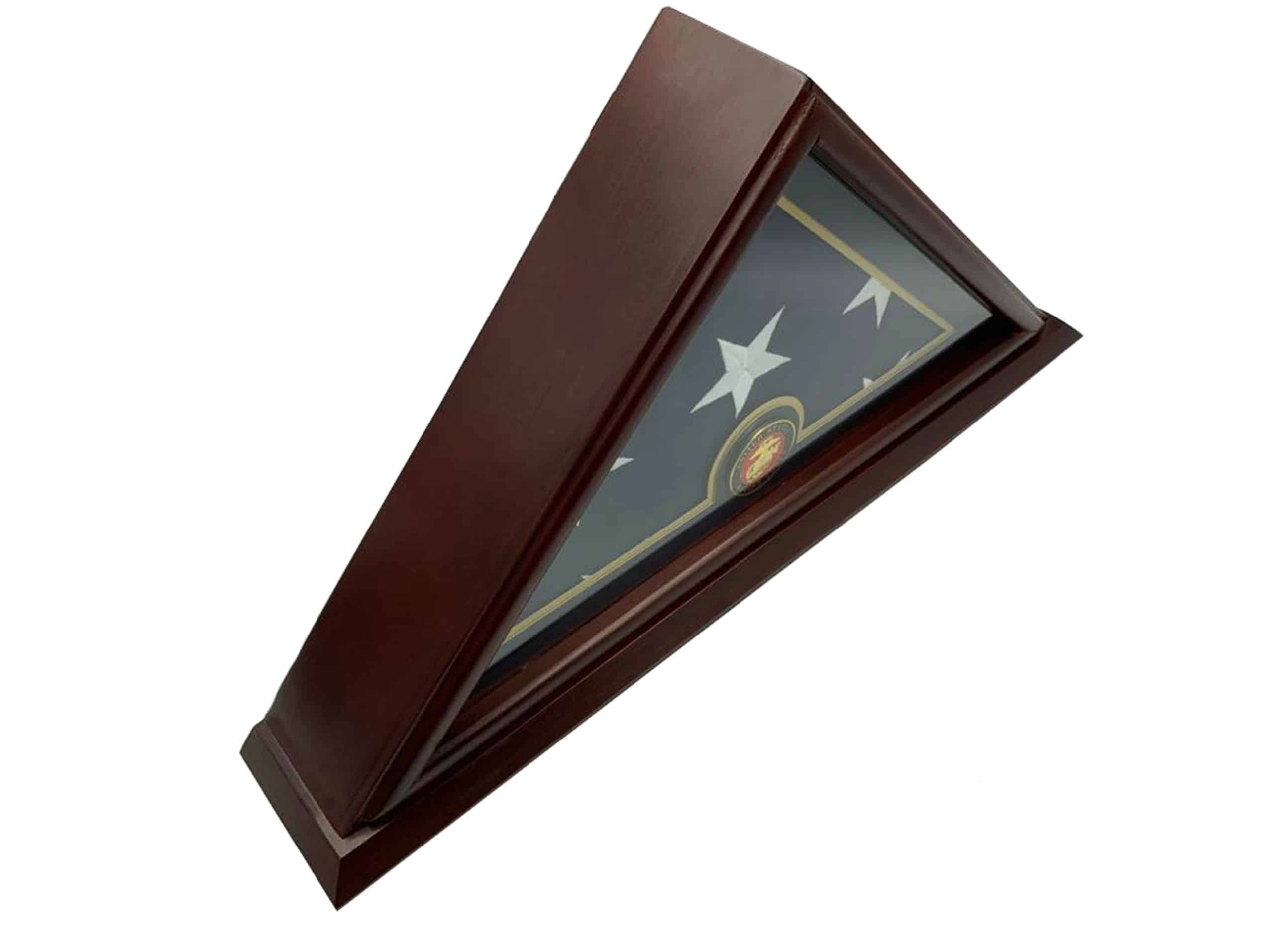 Burial Flag Display Box (5x9), Marine, Small Base 7