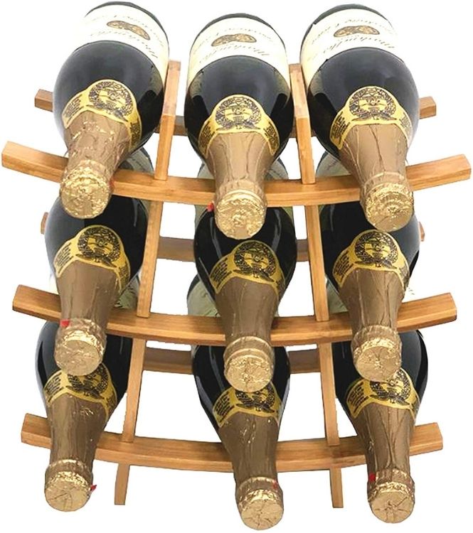 Bamboo Wine Rack(9 Bottle),Samurai Style Wine Rack 2