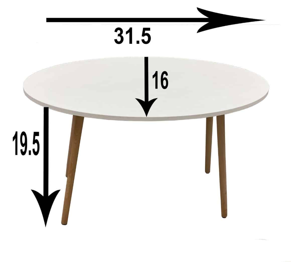 Small Side Table (Oval), Industrial End Table (White-10)