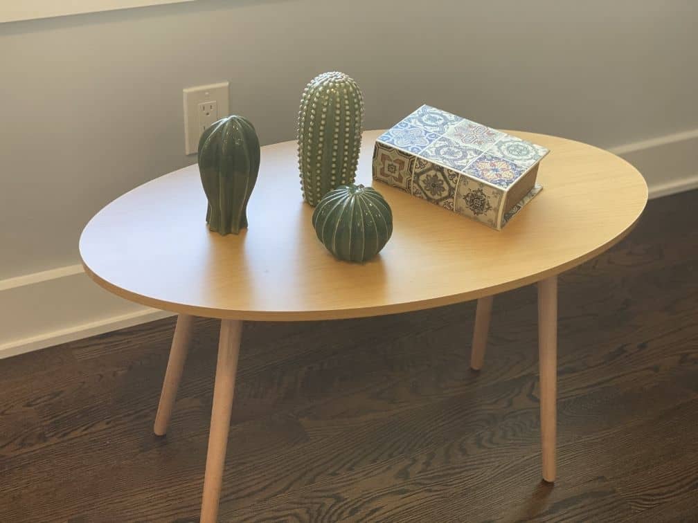 Small Side Table (Oval), Industrial End Table 