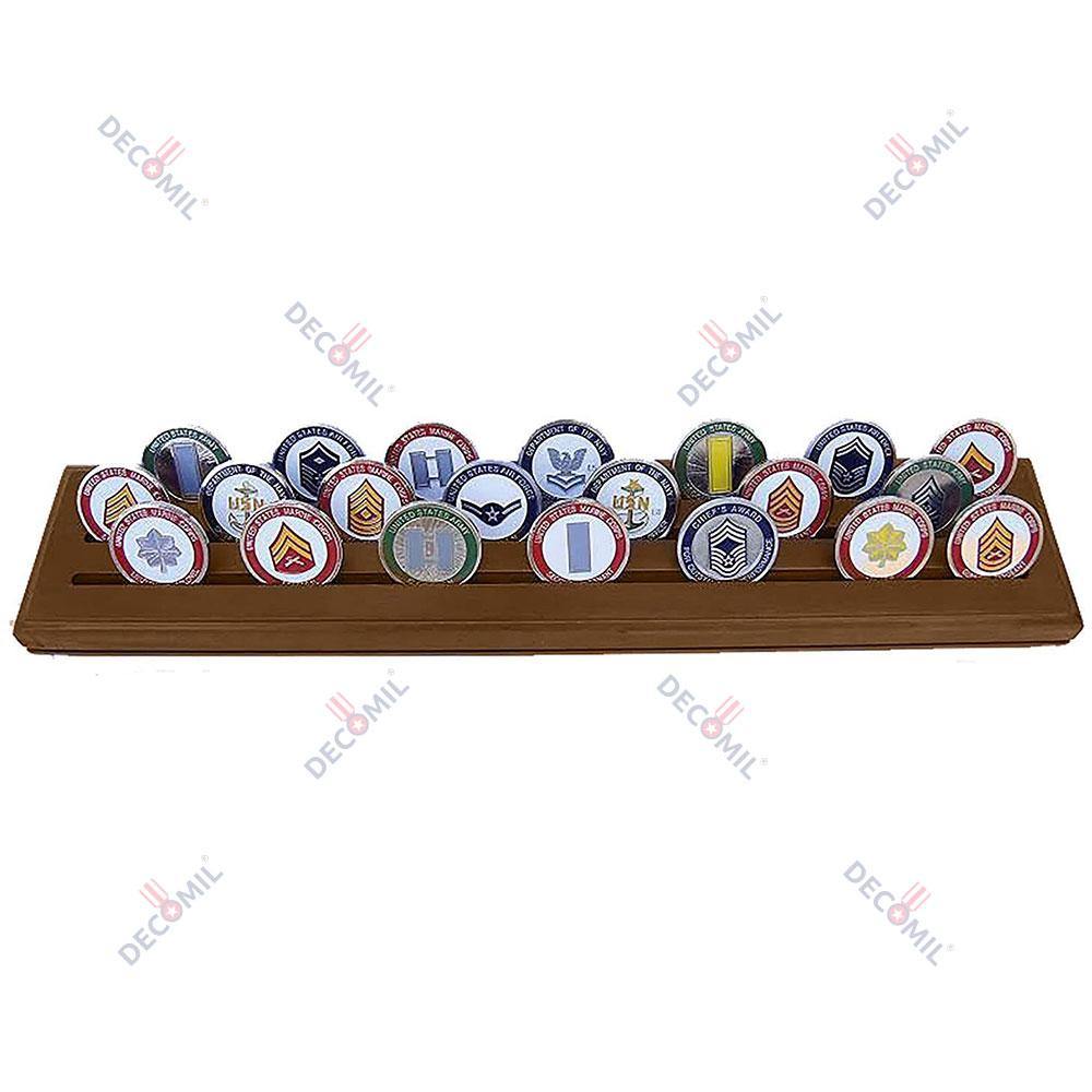 3 Rows Challenge Coin Holder Display - Large - DECOMIL