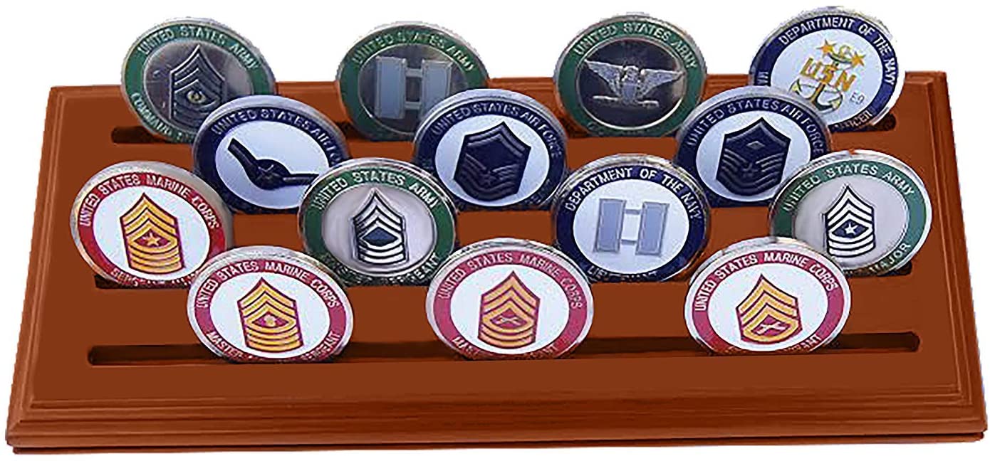 4 Rows Challenge Coin Holder, Challenge Coin Display 1