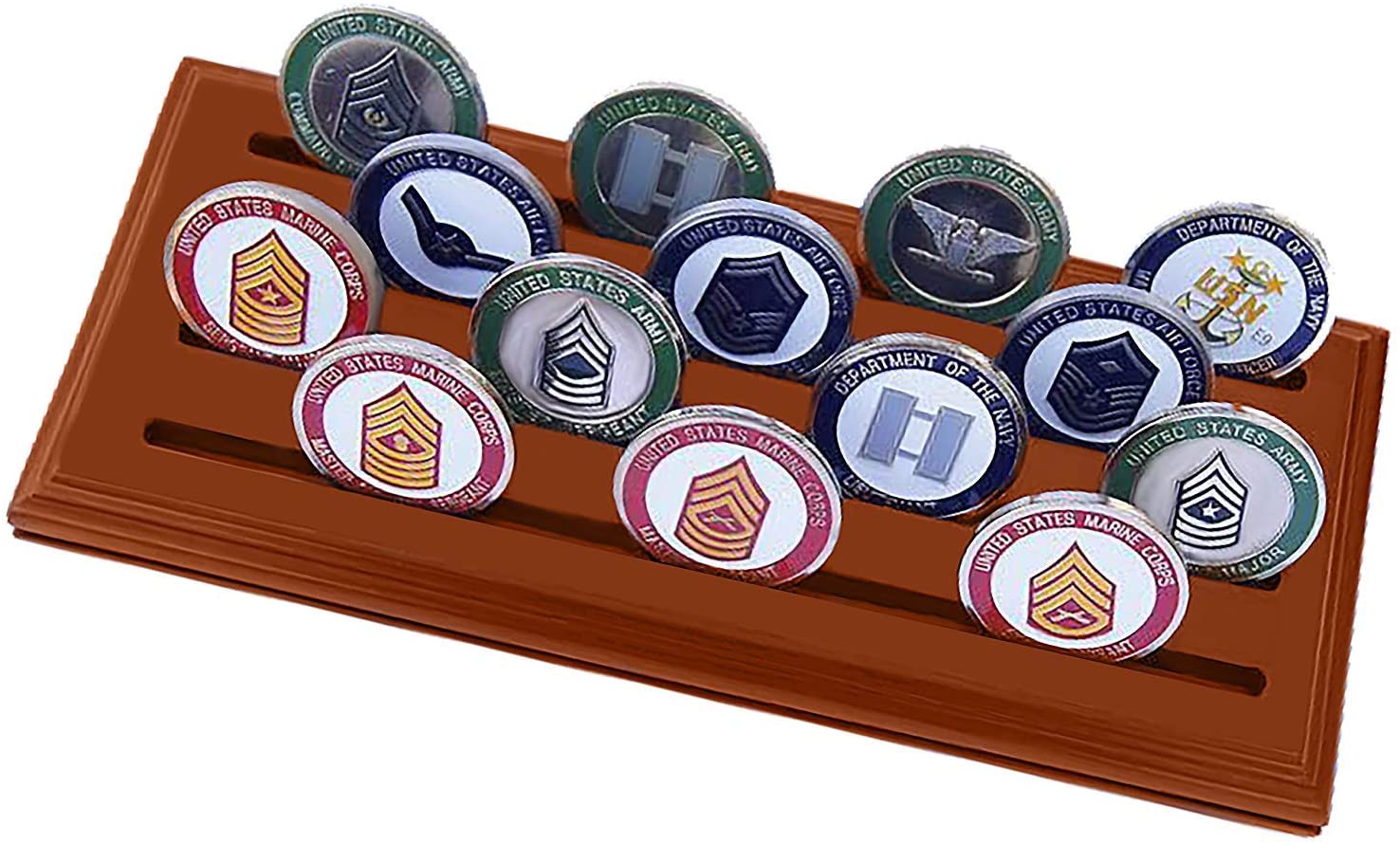 4 Rows Challenge Coin Holder, Challenge Coin Display 5