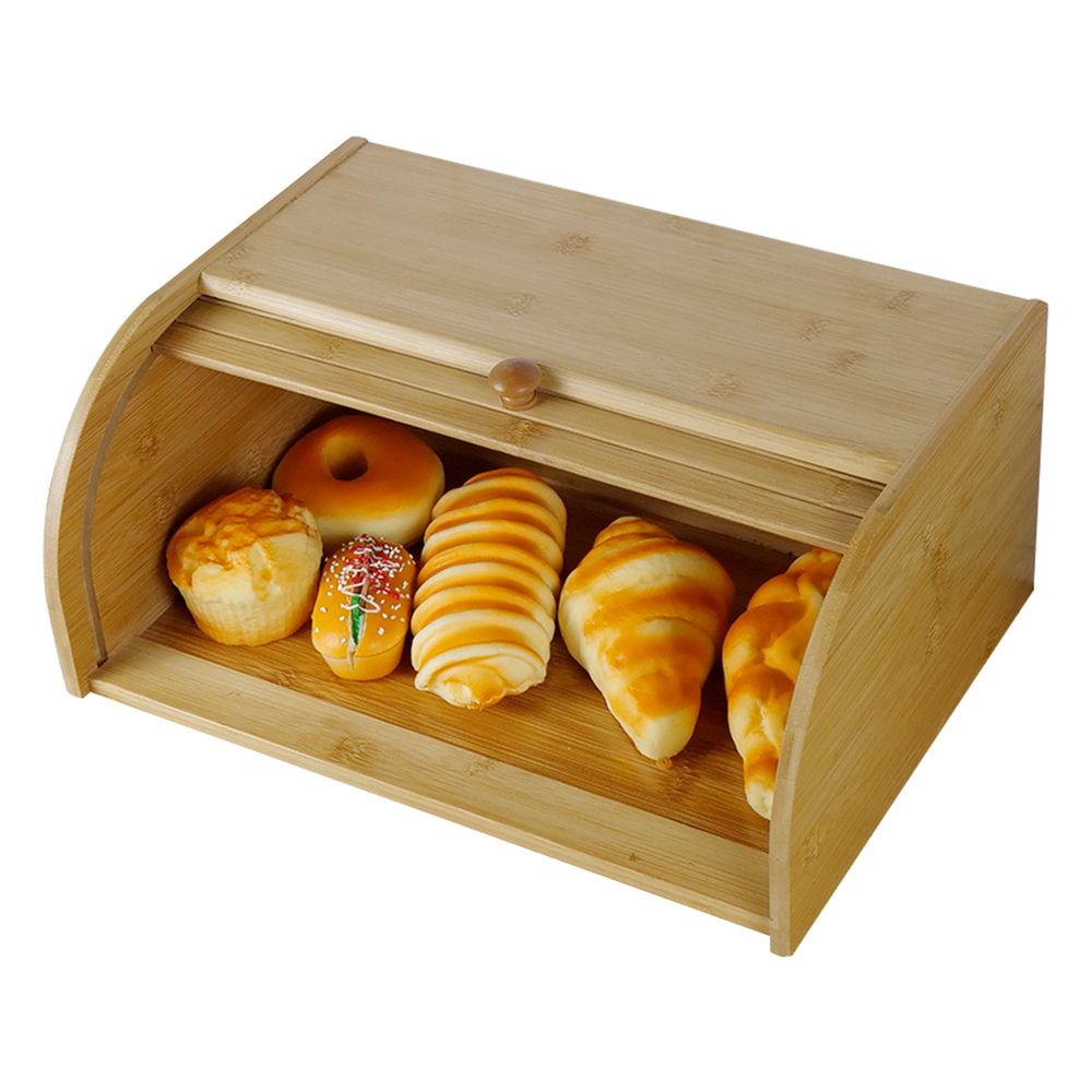Bamboo Bread Box Rol Top Bread Box