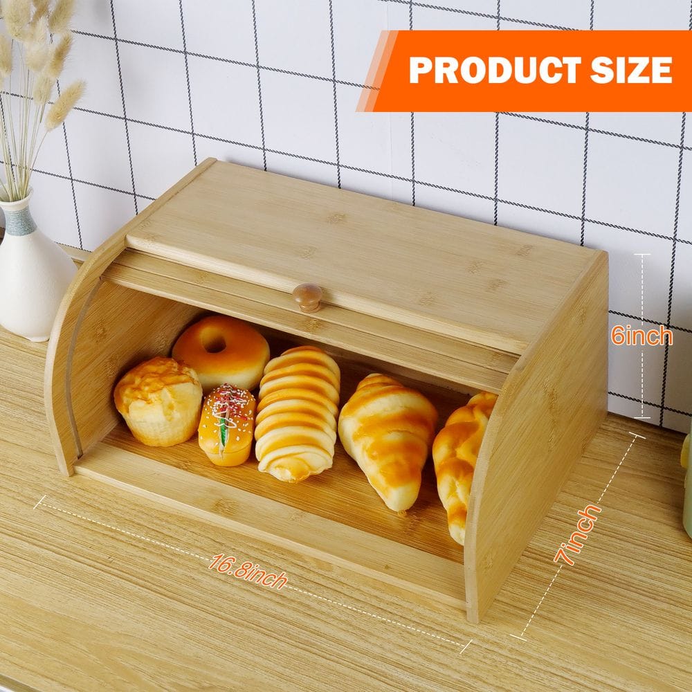 Bamboo Bread Box Rol Top Bread Box Sizes