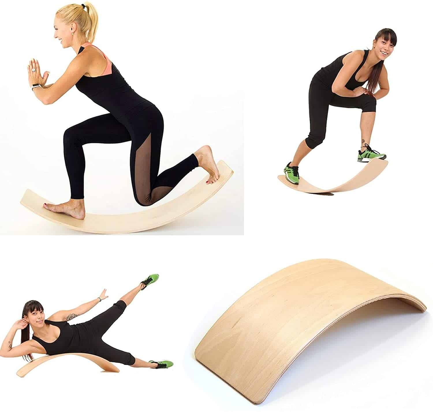 Balance Board (Bamboo), Wobble Board (Wooden) - Workout