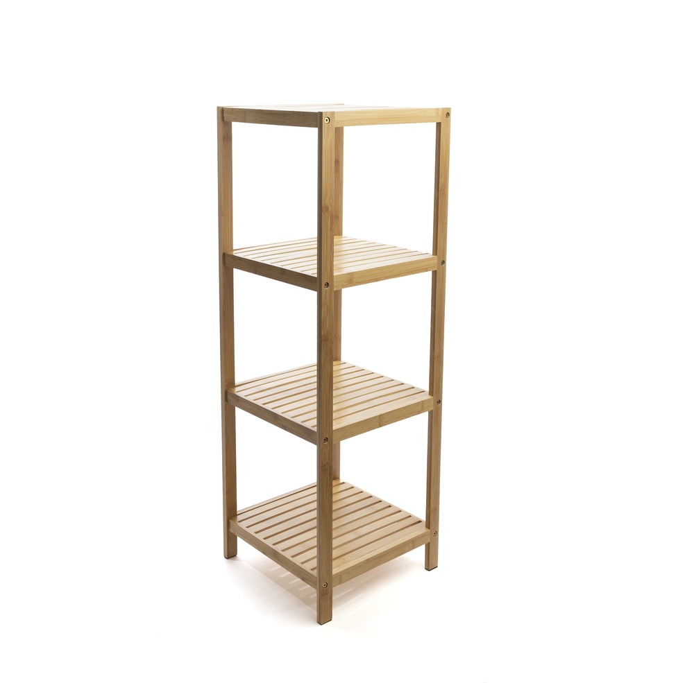4 Tier Bamboo Standing  Bathroom Storage Shelf | Multifunctional Storage Rack