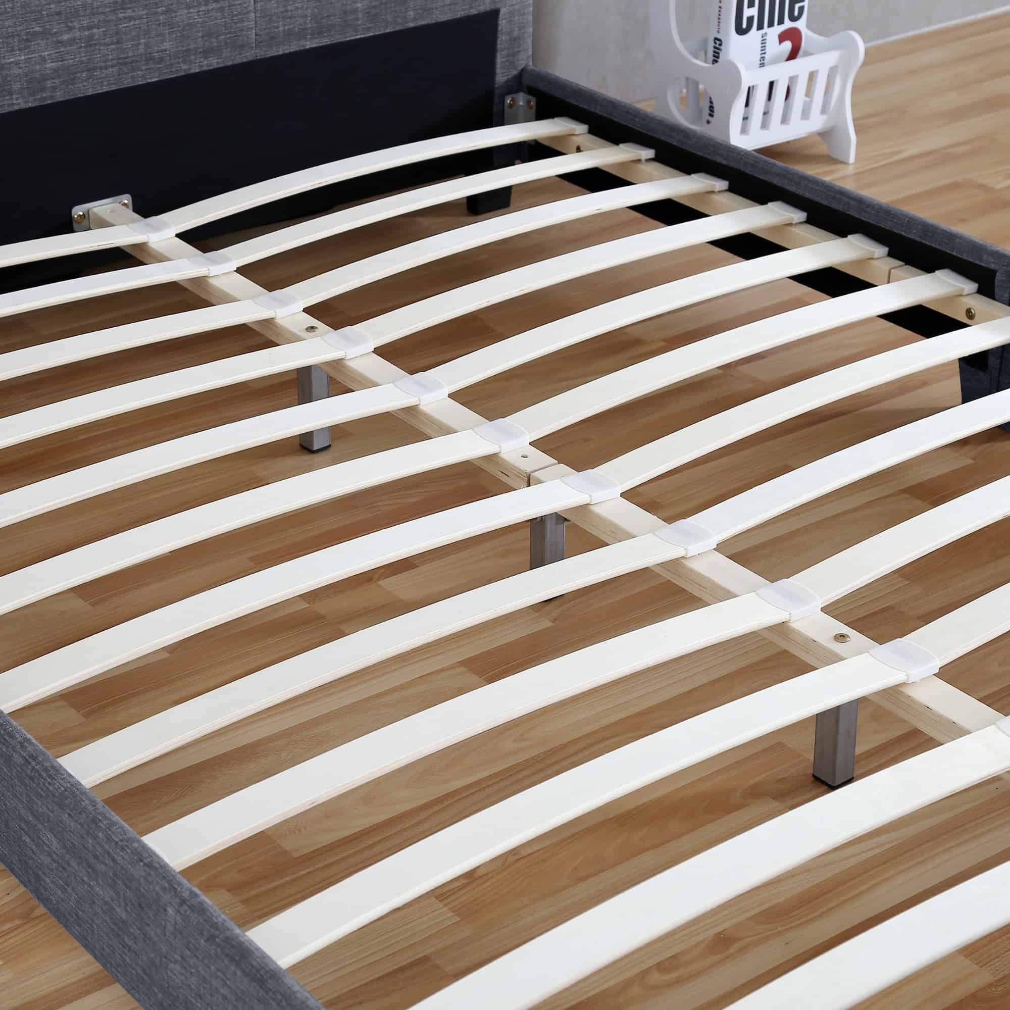 Bed Frame with Headboard Upholstered Platform Bed Frame - 8