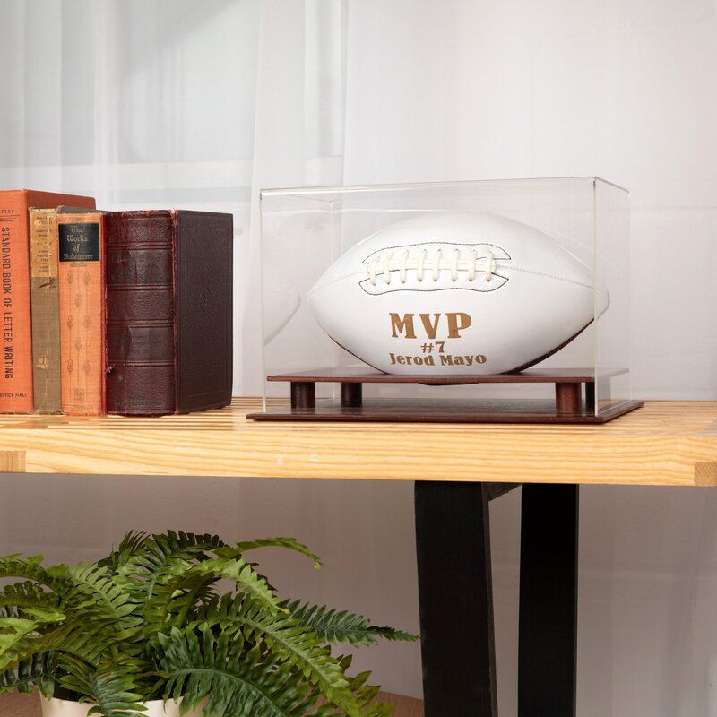 Football Display Case Holder Football Display Stand on the table