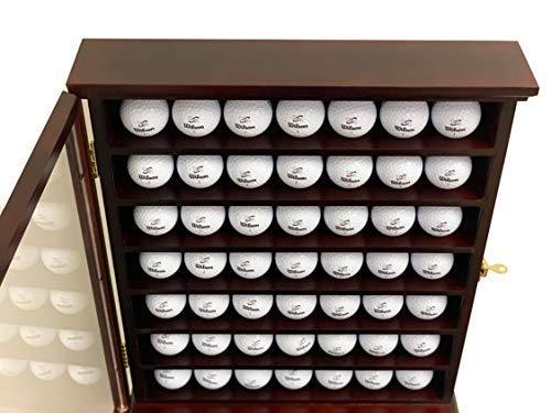 DECOMIL Golf Ball Display Case Cabinet Wall Rack Holder UV Protection Lockable - DECOMIL